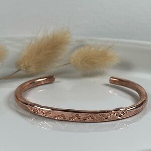 Solid Copper Native Made By Shirley Plummer Bracelet Cuff
